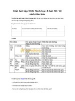 Tải Giải bài tập SGK Sinh học 8 bài 30: Vệ sinh tiêu hóa - Giải bài tập Sinh học rút gọn lớp 8 bài 30