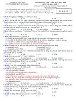 Tải Đề KSCL Hóa học 12 năm 2018 - 2019 trường THPT Trần Hưng Đạo - Vĩnh Phúc lần 1 - Đề khảo sát chất lượng Hóa học 12 có đáp án