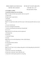 Tải Đề thi giữa học kì 2 môn Ngữ văn lớp 6 trường THCS Giáp Bát, Hà Nội năm học 2016 - 2017 - Đề thi học kì 2 môn Ngữ văn lớp 6 có đáp án