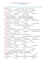 Tải Đề thi thử THPT Quốc gia môn tiếng Anh năm 2018 có đáp án - Số 16 - Đề ôn thi Đại học môn tiếng Anh