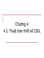 Slide Nhập môn cơ sở dữ liệu – Chương 4.2 – Thuật toán thiết kế Cơ sở dữ liệu – Nguyễn Hà Nam – UET – Tài liệu VNU