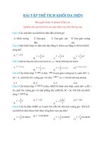 Tải Bài tập trắc nghiệm thể tích khối đa diện (Có đáp án) - Luyện thi trắc nghiệm môn Toán