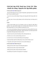 Tải Giải bài tập SGK Sinh học 8 bài 36: Tiêu chuẩn ăn uống. Nguyên tắc lập khẩu phần - Giải bài tập Sinh học rút gọn lớp 8 bài 36