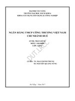 Ngân hàng thương mại cổ phần công thương việt nam   chi nhánh huế 