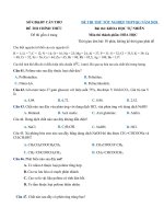 Tải Đề thi thử THPT Quốc gia năm 2020 môn Hóa học Sở GD&ĐT Cần Thơ - Đề thi thử THPT Quốc gia môn Hóa có đáp án