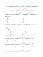 Tải Trắc nghiệm giá trị lớn nhất nhỏ nhất của hàm số (Có đáp án) - Bài tập trắc nghiệm giá trị lớn nhất, nhỏ nhất của hàm số (Có đáp án)