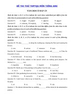 Tải Đề thi thử tiếng Anh THPT Quốc Gia 2020 số 13 - Đề thi THPT Quốc Gia 2020 môn Anh có đáp án