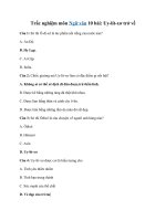 Tải Trắc nghiệm môn Ngữ văn 10 bài 5 - Uy-lít-xơ trở về