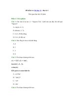 Tải Đề kiểm tra 1 tiết học kì 2 môn Tin học lớp 11 - Đề 3 - Đề kiểm tra 45 phút môn Tin học lớp 11