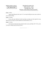 Tải Đề kiểm tra học kì 2 môn Lịch sử lớp 8 năm học 2014-2015 Phòng GD-ĐT Cam Lộ, Quảng Trị - Đề thi học kì 2 môn Lịch sử 8