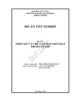 Thiết kế và chế tạo máy gieo hạt trong vỉ xốp 