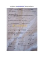 Tải Đáp án đề thi vào lớp 10 môn Toán tỉnh Phú Yên năm 2019 - Đề thi vào lớp 10 môn Toán năm 2019