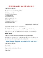 Tải Đề thi giữa học kì I năm 2020 môn Văn 10 (Đề 1) - Đề kiểm tra giữa học kì 1 môn Ngữ Văn lớp 10 có đáp án