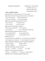 Tải Đề kiểm tra 1 tiết học kì 2 môn Hóa học lớp 8 trường THCS Hàm Đức, Bình Thuận năm học 2016 - 2017 - Đề thi giữa học kì 2 môn Hóa học lớp 8 có đáp án