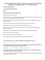 Tải Giải bài tập SGK Tiếng Anh lớp 7 Chương trình mới Unit 4: GETTING STARTED, A CLOSER LOOK 1, A CLOSER LOOK 2 - Để học tốt tiếng Anh 7 Thí điểm Unit 4: MUSIC AND ARTS