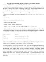 Tải Giải bài tập Tiếng Anh lớp 9 Chương trình mới Unit 9 SKILLS 2, LOOKING BACK - PROJECT - Để học tốt Tiếng Anh 9 thí điểm Unit 9 English in the world (Tiếng Anh trên Thế giới)