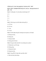 Tải Đề thi học kỳ 1 môn Công nghệ lớp 11 năm học 2017 - 2018 - Đề thi học kỳ 1 Công nghệ 11
