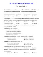 Tải Đề ôn thi THPT Quốc Gia 2020 môn Anh có đáp án số 12 - Đề thi tiếng Anh THPT Quốc Gia 2020 có đáp án
