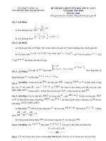 Tải Đề thi học sinh giỏi môn Toán 11 lần 2 năm 2019 - 2020 cụm trường THPT Thanh Chương - Đề thi HSG môn Toán lớp 11 có đáp án