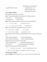 Tải Đề kiểm tra 1 tiết học kì 2 môn Hóa học lớp 8 trường THCS Tam An, Đồng Nai - Đề kiểm tra 1 tiết hóa học 8 học kì 2 có đáp án