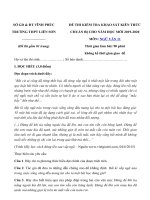 Tải Đề KSCL đầu năm môn Ngữ văn 11 năm học 2019-2020 trường THPT Liễn Sơn, Vĩnh Phúc - Đề kiểm tra đầu năm môn Ngữ văn 11 có đáp án