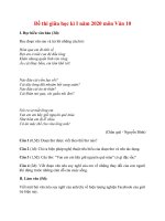 Tải Đề thi giữa học kì I năm 2020 môn Văn 10 (Đề 4) - Đề kiểm tra giữa học kì 1 môn Ngữ Văn lớp 10 có đáp án