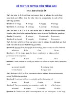Tải Đề luyện thi THPT Quốc gia môn tiếng Anh năm 2020 số 30 - Đề thi tốt nghiêp THPT 2020 môn Anh có đáp án