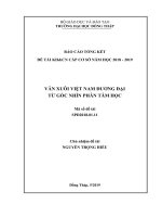 Văn xuôi việt nam đương đại từ góc nhìn phân tâm học 