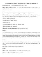 Tải Giải bài tập SGK Tiếng Anh lớp 8 Chương trình mới Unit 3 COMMUNICATION, SKILLS 1 - Để học tốt Tiếng Anh 8 thí điểm Unit 3: Các dân tộc Việt Nam