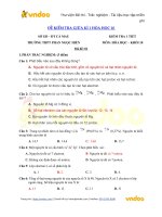 Tải Đề thi giữa học kì 1 môn Hóa học lớp 10 trường THPT Phan Ngọc Hiển, Cà Mau - Đề kiểm tra giữa kì I môn Hóa lớp 10 có đáp án