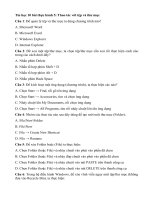 Tải Trắc nghiệm Tin học 10 bài thực hành 5 - Thao tác với tệp và thư mục