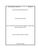 Quản lý nhà nước đối với doanh nghiệp tư nhân trên địa bàn tỉnh lai châu 