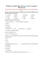 Tải Đề kiểm tra 15 phút Tiếng Anh lớp 11 Unit 4: Caring for those in need - Tiếng Anh lớp 11 Unit 4: Caring for those in need có đáp án