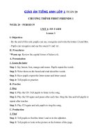 Tải Giáo án Tiếng Anh lớp 1 Tuần 20 sách First Friends 1 - Giáo án môn tiếng Anh lớp 1 theo tuần