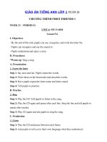 Tải Giáo án Tiếng Anh lớp 1 Tuần 21 sách First Friends 1 - Giáo án môn tiếng Anh lớp 1 theo tuần