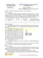 Tải Đề thi giáo viên giỏi môn Vật lý liên trường THPT sở GD&ĐT Nghệ An năm 2019 - Đề thi GVG cấp trường bậc THPT có đáp án