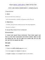 Tải Unit 3 lớp 11 Looking back - Tiếng Anh 11 Unit 3 Becoming independent| Soạn tiếng Anh 11 mới Unit 3 Looking back