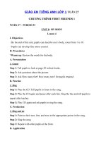 Tải Giáo án Tiếng Anh lớp 1 Tuần 27 sách First Friends 1 - Giáo án môn tiếng Anh lớp 1 theo tuần