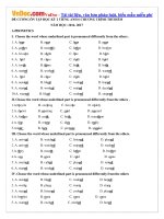 ii choose the word whose underlined part is pronounced differently from the others