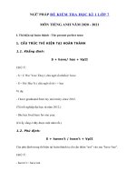 Tải Ngữ pháp tiếng Anh lớp 7 học kì 1 năm 2020 - 2021 - Lý thuyết ôn tập học kì 1 lớp 7 môn tiếng Anh chi tiết nhất