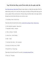 Tải Top 30 bài hát tiếng Anh dễ hát nhất chỉ cần nghe một lần - Những bài hát Tiếng Anh hay nhất mọi thời đại