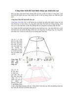 Tải Công thức tính thể tích hình chóp cụt, hình nón cụt - Cách tính thể tích hình chóp cụt, hình nón cụt