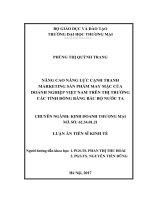 nâng cao năng lực cạnh tranh marketing sản phẩm may mặc của doanh nghiệp việt nam trên thị trường các tỉnh đồng bằng bắc bộ nước ta 