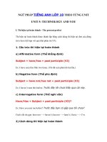 Tải Ngữ pháp Unit 5 lớp 10 Technology and You - Tiếng Anh 10 Unit 5 Technology and You| Ngữ pháp Unit 5 SGK tiếng Anh lớp 10 chi tiết nhất