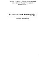 Giáo trình Kế toán tài chính doanh nghiệp 2: Phần 1
