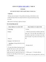 Tải Giáo án Tiếng việt 5 tuần 34: Kể chuyện được chứng kiến hoặc tham gia - Giáo án Kể chuyện lớp 5