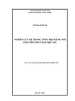 Nghiên cứu hệ thống tổng hợp tiếng nói theo phương pháp học sâu