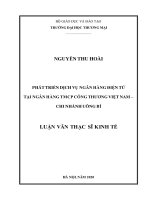 phát triển dịch vụ ngân hàng điện tử tại ngân hàng tmcp công thương việt nam – chi nhánh uông bí 