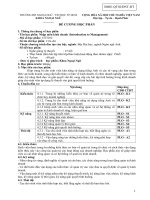 Đề cương học phần Nhập môn kinh doanh (Introduction to Management)