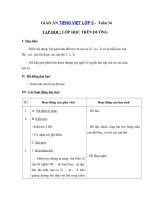 Tải Giáo án Tiếng việt 5 tuần 34: Lớp học trên đường - Giáo án Tập đọc lớp 5